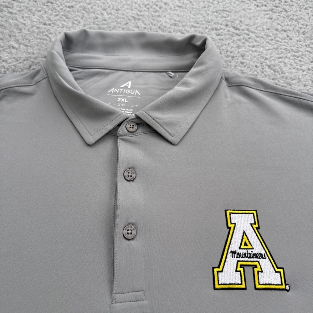Appalachian State Mountaineers Polo Golf Shirt Mens 2XL XXL Antigua Performance
